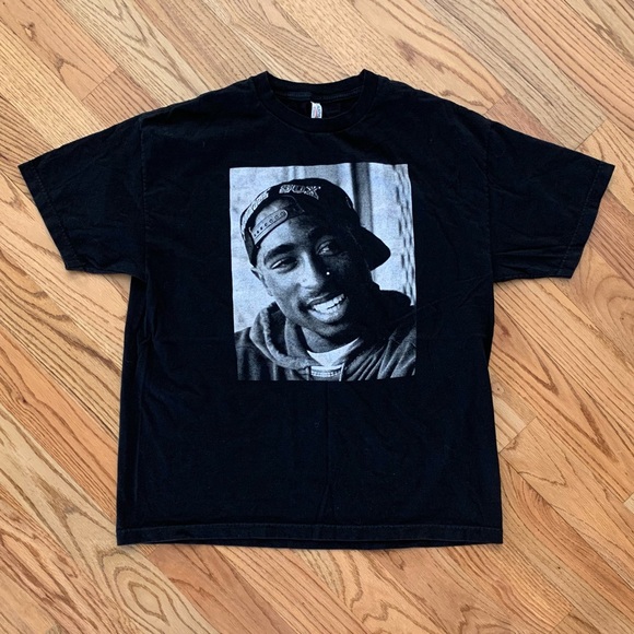 Alstyle Other - 2Pac T Shirt Mens Extra Large Big Print Graphic Rap Tee Hip Hop Y2K Tupac EUC